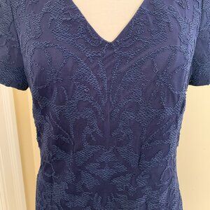 JS Collection Dressy Blue Soutache Embroidered Women's Dress Size 12